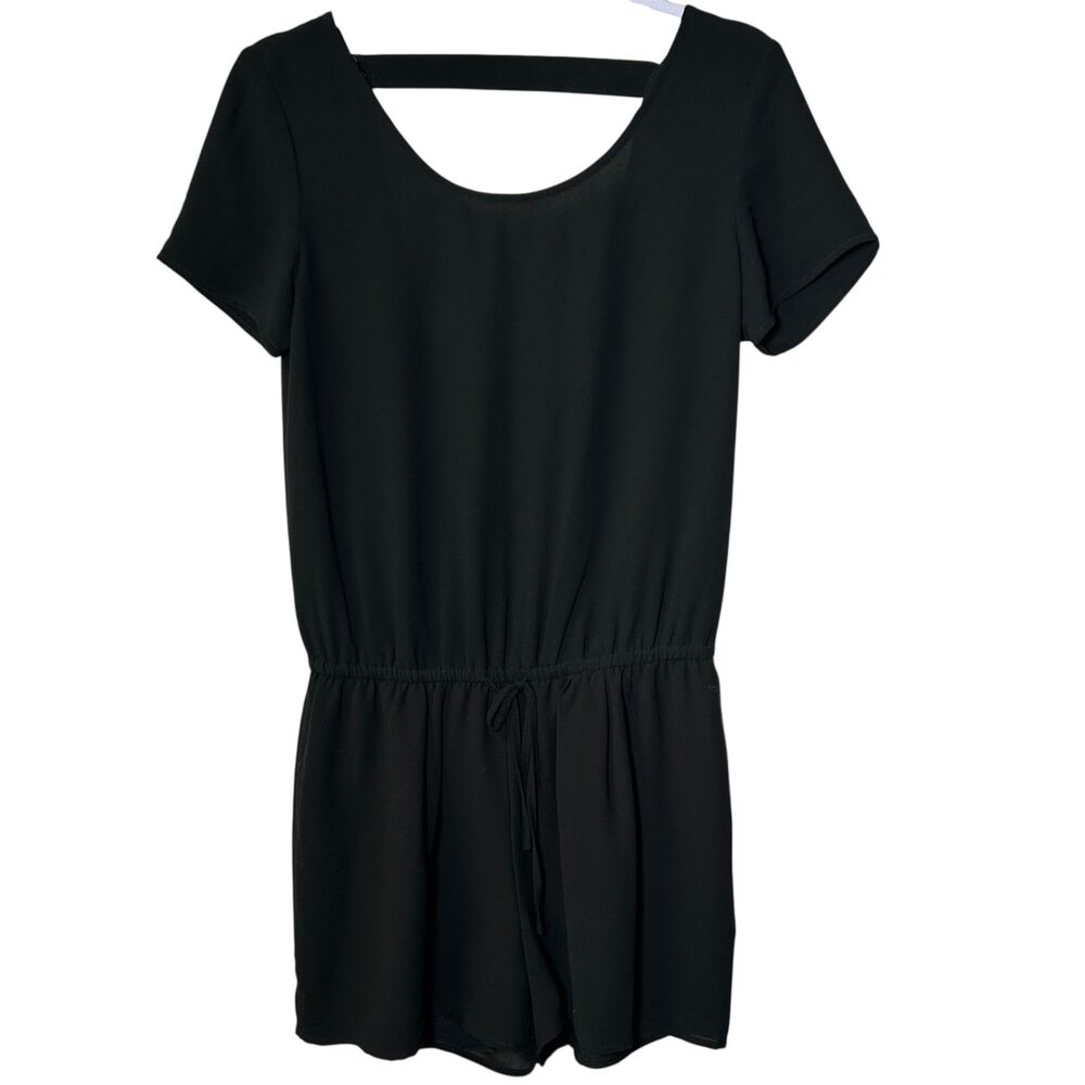 Style Loft black boatneck romper Small